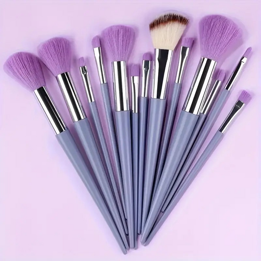 Set de Pinceaux de maquillages 13 pièces   violet