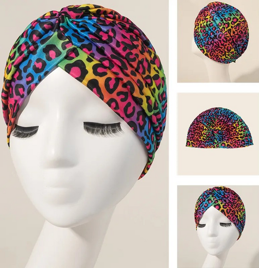 Bonnet Turban   Multicolores Léopard