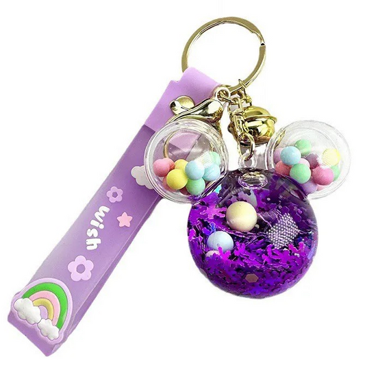 Porte-clé Forme Mickey   Violet